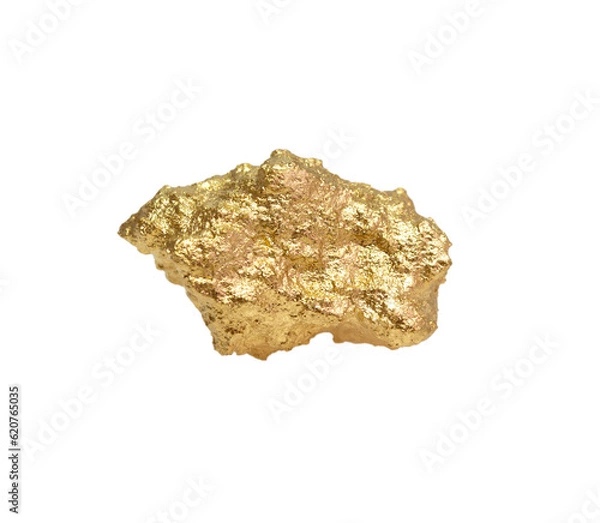 Fototapeta Gold nuggets natural set isolated on transparent background.PNG file