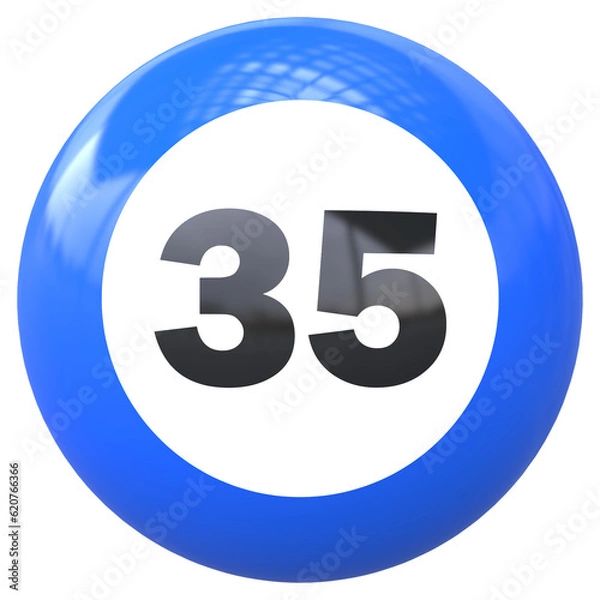 Obraz Ball 3D Number 35