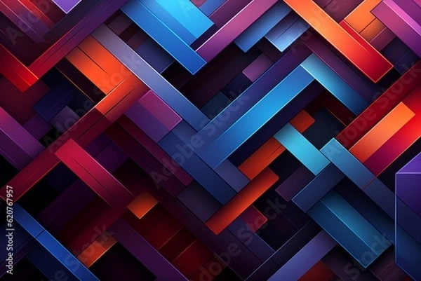 Fototapeta Contemporary Geometric Patterned Background Created with Generative AI