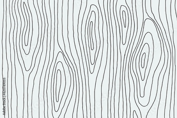 Obraz Hand illustrated wood texture line art pattern background