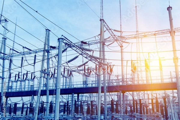 Fototapeta Transformer substation