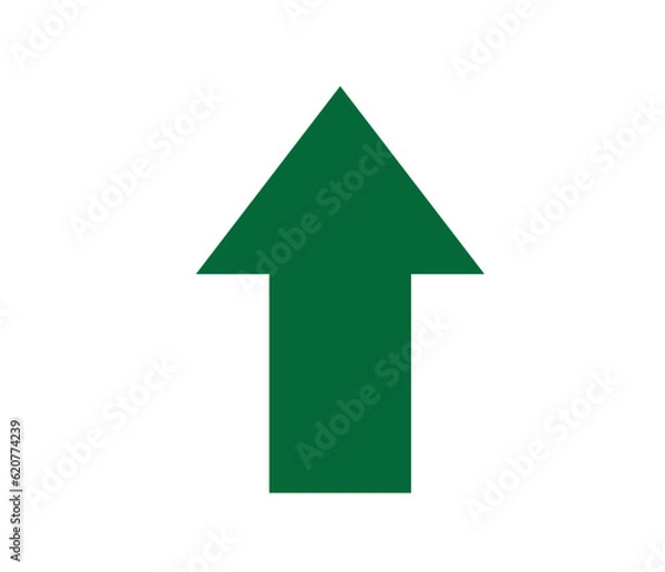 Obraz green arrow isolated on white