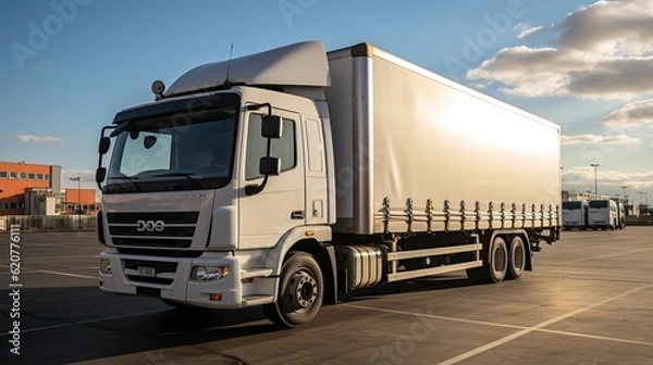 Obraz truck blind van mockup