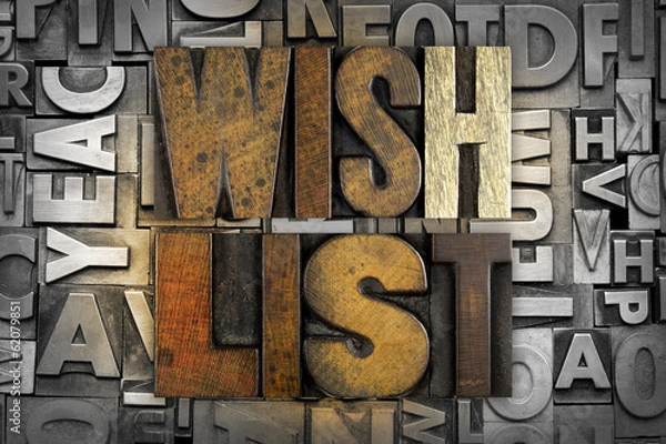 Fototapeta Wish List
