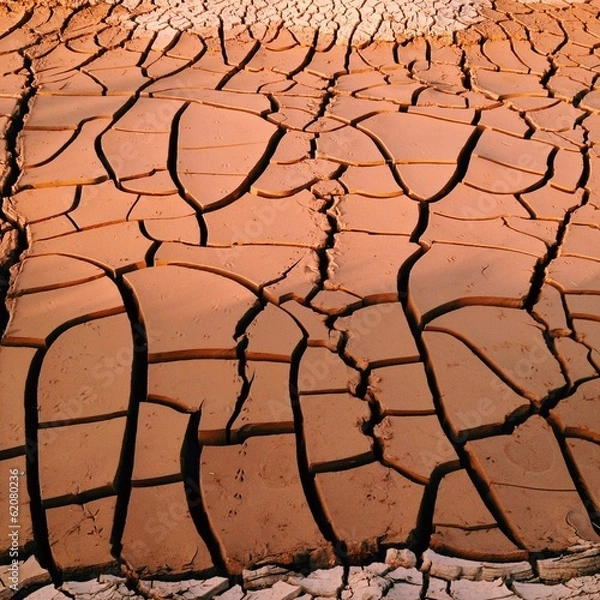 Fototapeta Dried Soil / Mud Cracks