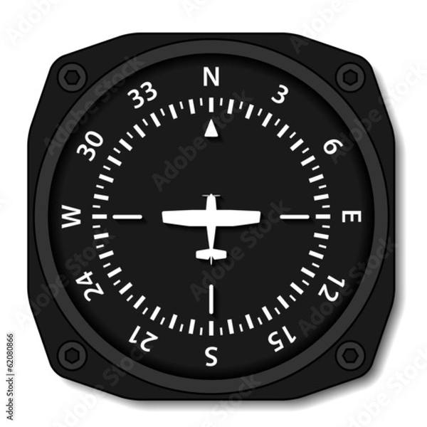 Obraz vector aviation aircraft compass turns