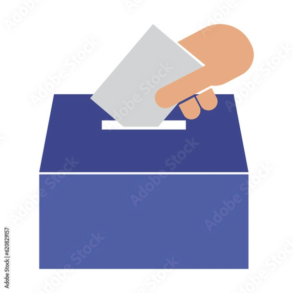 Fototapeta Election or vote box icon vector illustration