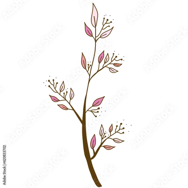 Obraz Doodle and leafs 