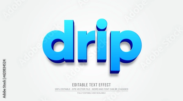 Obraz Water drip editable text effect