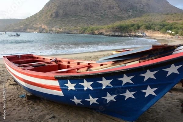 Fototapeta barque de pêche au Cap Vert