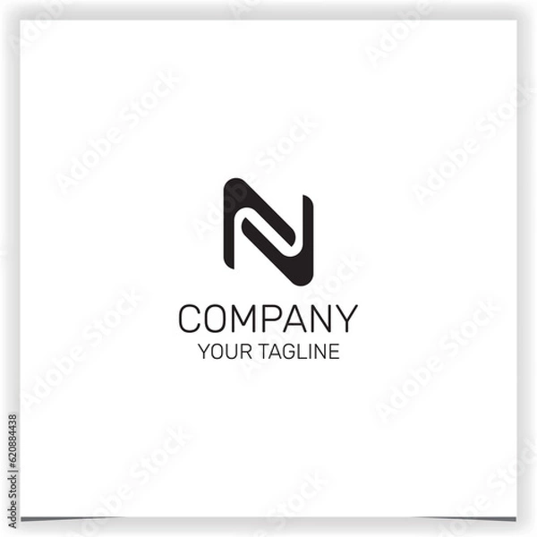 Fototapeta letter n logo premium elegant template vector eps 10