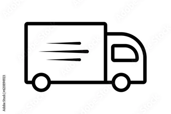 Obraz Shipping and delivery line icon vector.