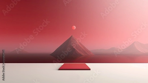 Obraz minimalist style presentation background AI