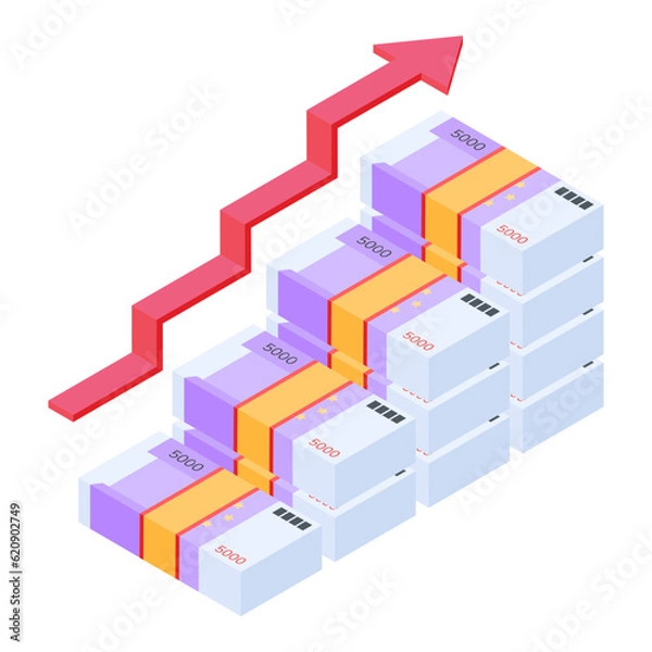 Obraz Bundle of Cryptocurrency Isometric Icons 

