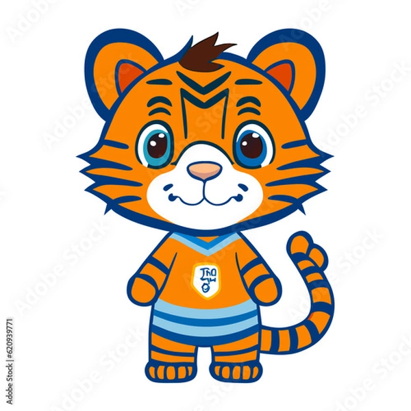 Obraz animal tiger Cartoon vector