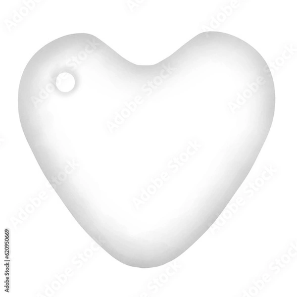 Obraz metal heart isolated on white