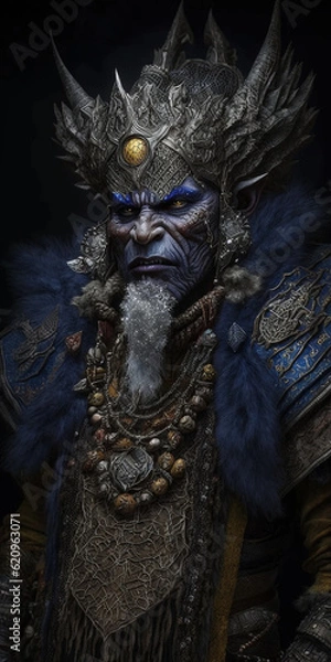 Obraz dragon statue at the temple