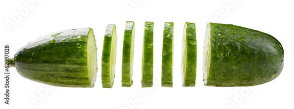 Obraz sliced cucumber