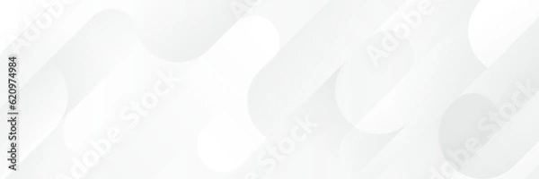 Obraz Abstract white Geometric banner design background.