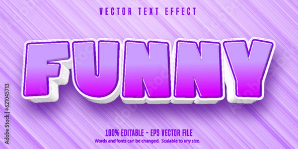 Obraz Funny text, cartoon style editable text effect