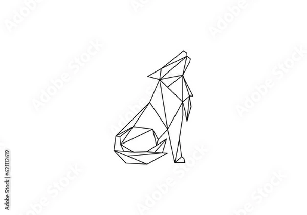 Obraz geometri simple wolf