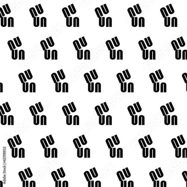 Fototapeta set of icons, un letter abstract