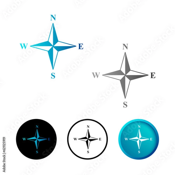 Fototapeta Abstract Direction Icon Illustration