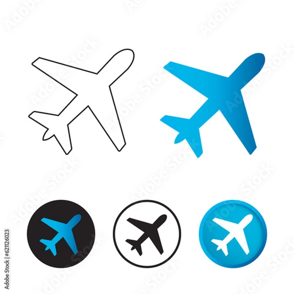 Fototapeta Abstract Plane Icon Set