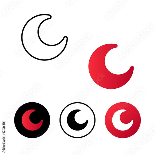 Fototapeta Abstract Moon Icon Illustration