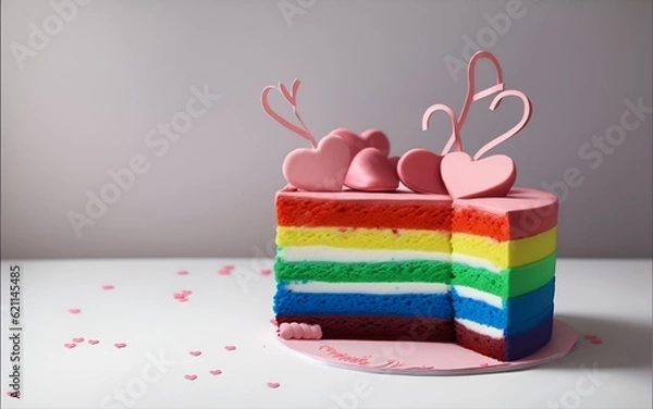 Obraz san valentins day cake lgtb