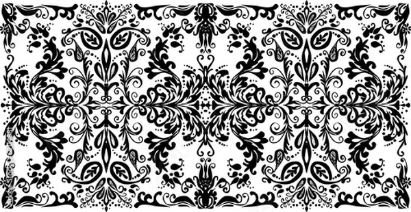 Fototapeta black decorated stripe pattern