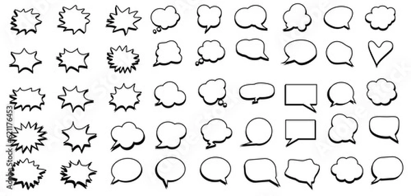 Obraz Speech Bubble sign collection vector illustration
