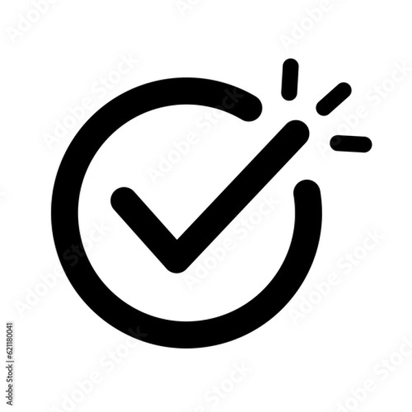 Obraz Round Pop highlighting checkbox icon. Vector.