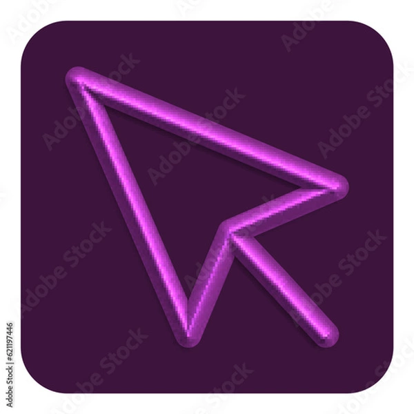 Obraz 3d Line Neon Web Icon
