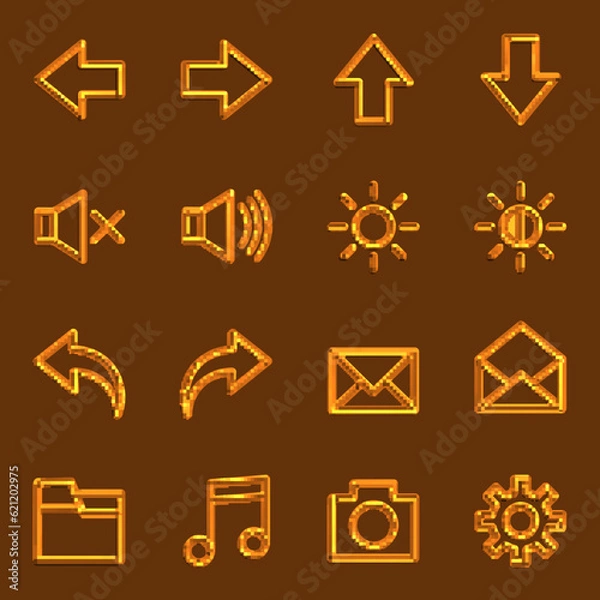 Obraz Volumetric Web Icon Collection