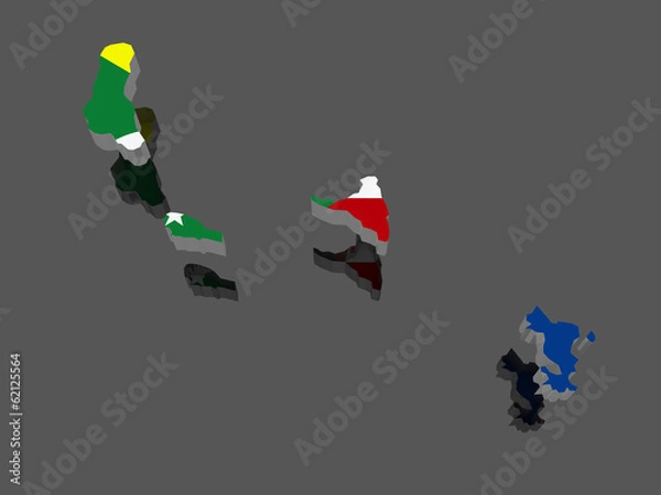 Fototapeta Map of Comoros.