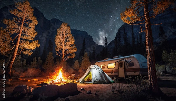 Obraz city at night background