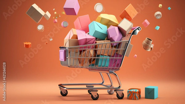 Fototapeta Einkaufswagen