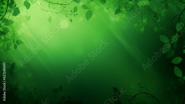 Fototapeta green forest background | Generative AI