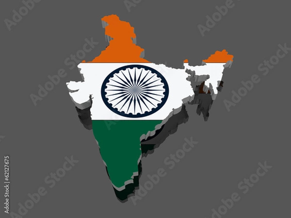 Fototapeta Map of India.