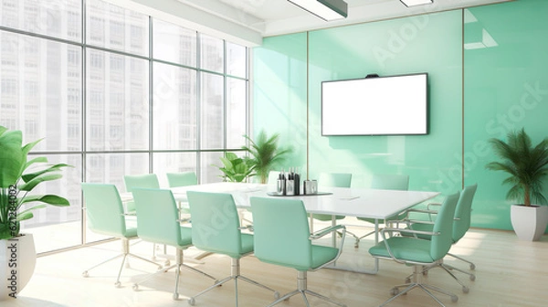 Obraz グリーンを基調とした会議室