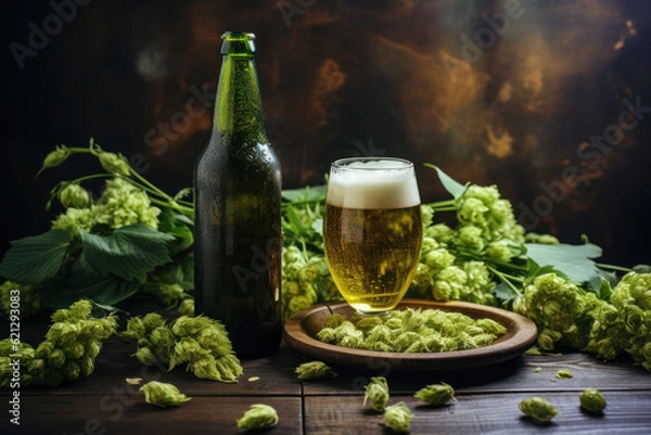 Fototapeta Craft beer mockup generative ai