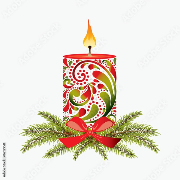 Obraz Christmas candle.