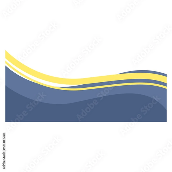 Obraz Wavy Footer Vector Line
