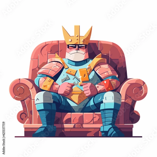 Obraz illustration of a couch warrior