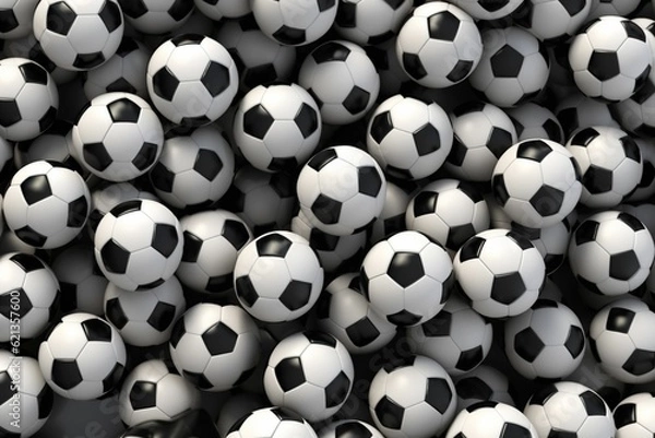 Obraz Soccer balls background
