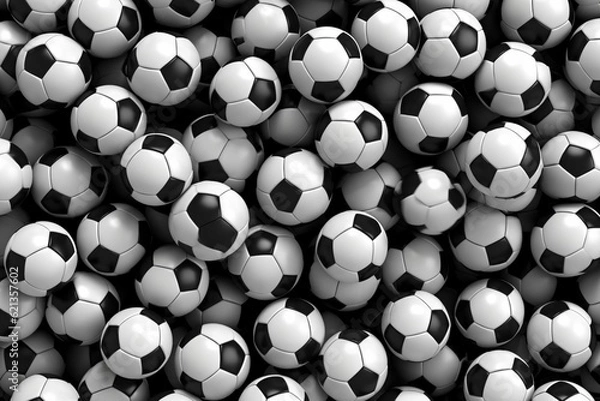 Obraz Soccer balls background