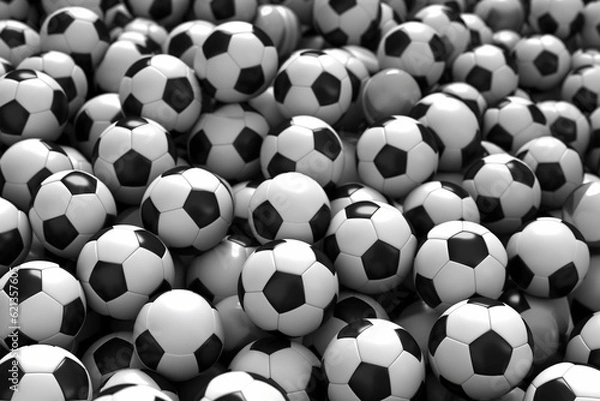 Obraz Soccer balls background