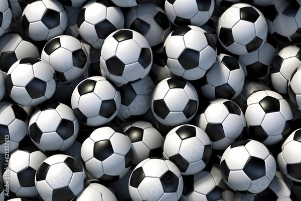 Obraz Soccer balls background