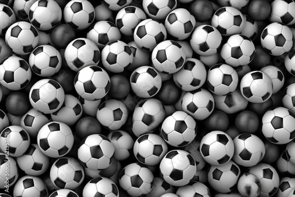 Obraz Soccer balls background